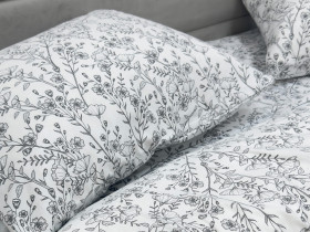 Наволочка 70x70 Ecotton Фланель Бело-чёрный SB-207274/2