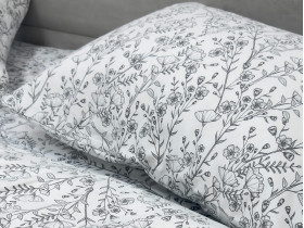 Наволочка 70x70 Ecotton Фланель Бело-чёрный SB-207274/2