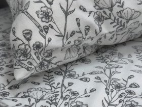 Наволочка 70x70 Ecotton Фланель Бело-чёрный SB-207274/2