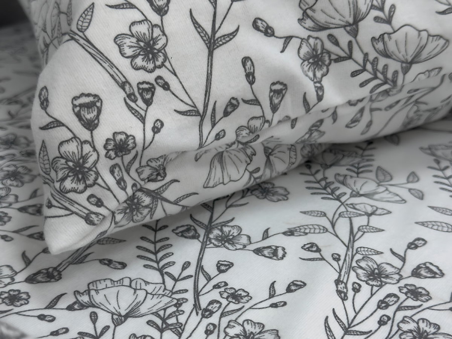 Наволочка 70x70 Ecotton Фланель Біло-чорний SB-207274/2