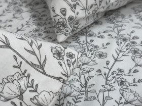 Наволочка 70x70 Ecotton Фланель Бело-чёрный SB-207274/2