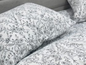 Наволочка 70x70 Ecotton Фланель Біло-чорний SB-207274/2