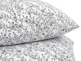 Наволочка 70x70 Ecotton Фланель Бело-чёрный SB-207274/2