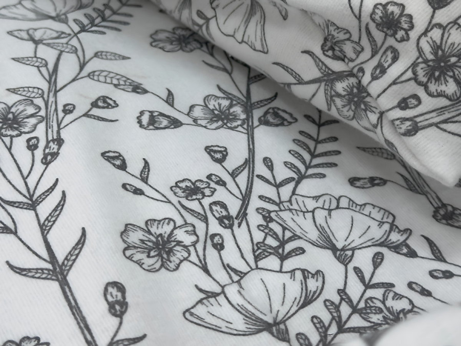 Наволочка 70x70 Ecotton Фланель Біло-чорний SB-207274/2