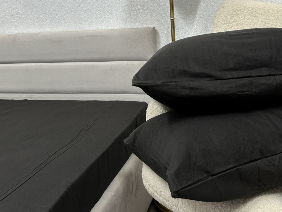 Наволочка 70x70 Ecotton Фланель Черный SB-184