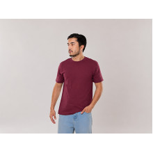 Unisex cotton T-shirt, size L, burgundy