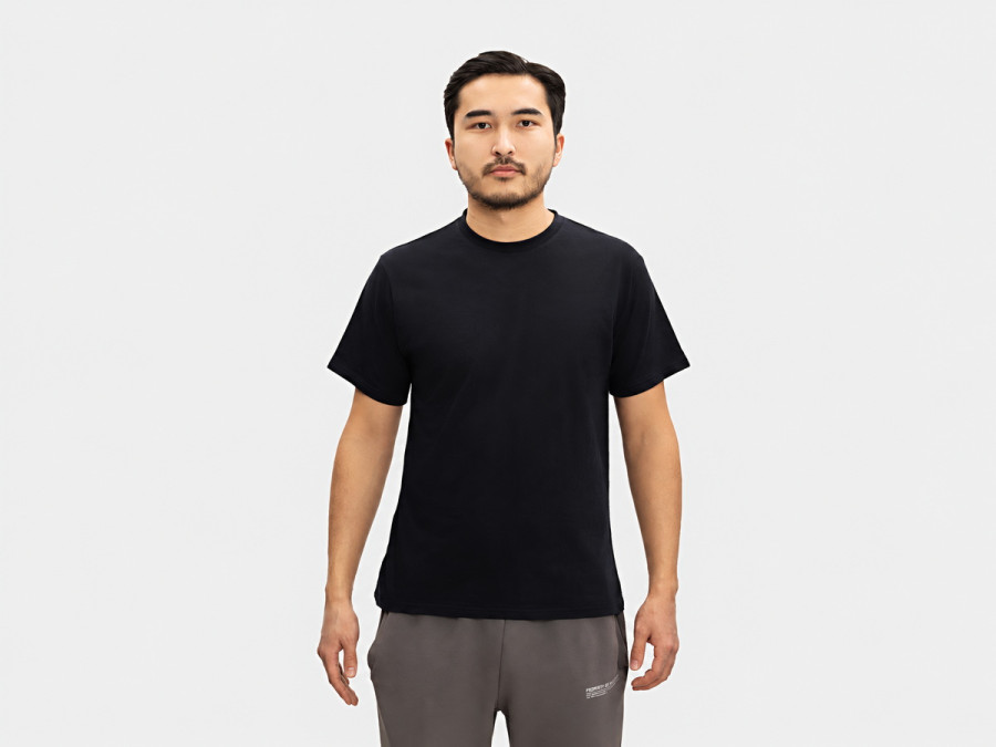 Unisex cotton T-shirt, size XL, black