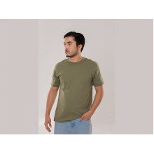Unisex cotton T-shirt, size M, olive color