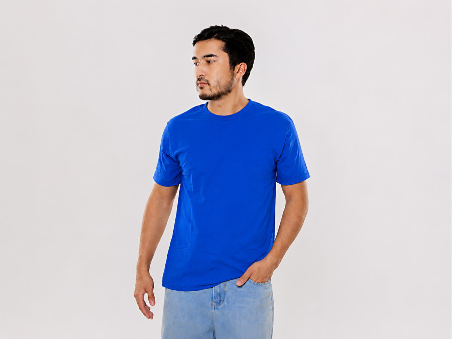 Unisex cotton T-shirt, size XL, cornflower blue
