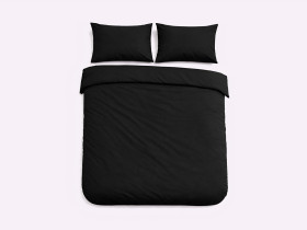 Euro Ecotton Flannel Duvet Cover Black SB-184