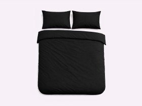 Euro Ecotton Flannel Duvet Cover Black SB-184