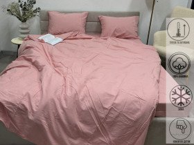 Підковдра Євро Ecotton Фланель Рожевий SB-153