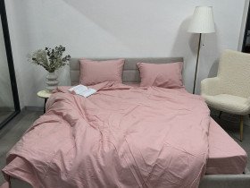 Підковдра Євро Ecotton Фланель Рожевий SB-153
