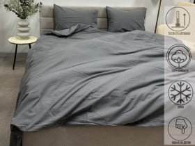 Підковдра Євро Ecotton Фланель Сірий SB-148