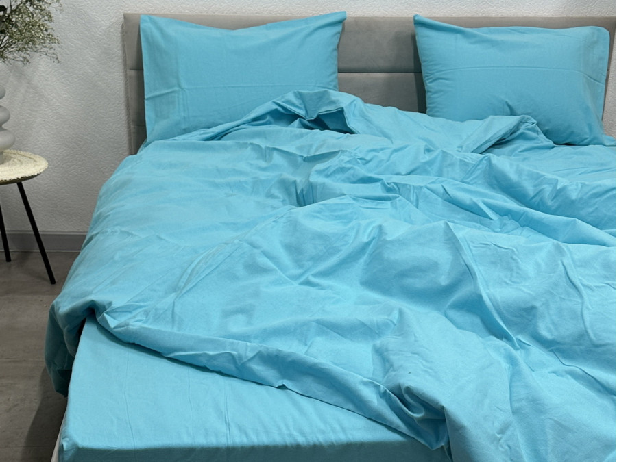 Пододеяльник Евро Ecotton Фланель Sky Blue SB-134