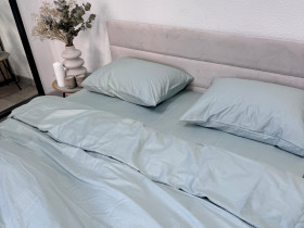 Підковдра 210x220 Ecotton Сатин Aqua Grey 15-5205