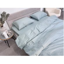 Пододеяльник 180x215 Ecotton Сатин Aqua Grey 15-5205