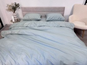 Підковдра 210x220 Ecotton Сатин Aqua Grey 15-5205