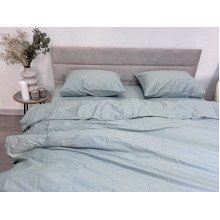 Пододеяльник 180x215 Ecotton Сатин Aqua Grey 15-5205