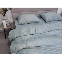Пододеяльник 180x215 Ecotton Сатин Aqua Grey 15-5205