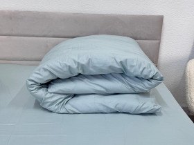 Пододеяльник 150x215 Ecotton Сатин Aqua Grey 15-5205