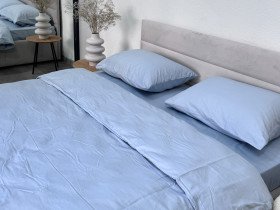 Пододеяльник 180x215 Ecotton Сатин Голубой Pearl 14-4206