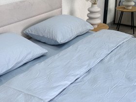 Підковдра 210x220 Ecotton Сатин Блакитний Pearl 14-4206