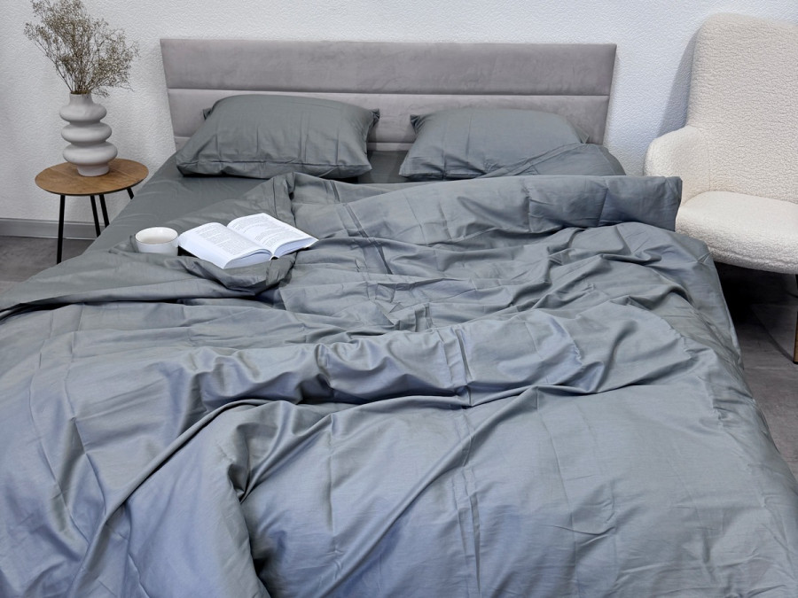 Пододеяльник 210x200 Ecotton Сатин Серый Natural 17-4402