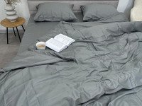 Пододеяльник 180x215 Ecotton Сатин Серый Natural 17-4402