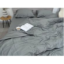 Пододеяльник 180x215 Ecotton Сатин Серый Natural 17-4402
