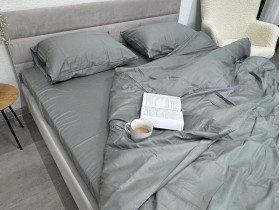Пододеяльник 150x215 Ecotton Сатин Серый Natural 17-4402