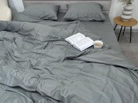 Пододеяльник 150x215 Ecotton Сатин Серый Natural 17-4402