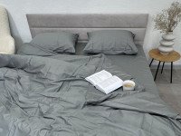 Пододеяльник 180x215 Ecotton Сатин Серый Natural 17-4402
