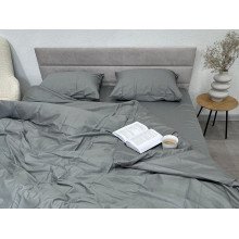 Пододеяльник 180x215 Ecotton Сатин Серый Natural 17-4402