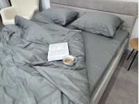 Пододеяльник 150x215 Ecotton Сатин Серый Natural 17-4402