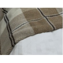 Плед Євро 200x220 Vladi Вовняний Білий Бежевий Коричневий Ельф 03 Mason