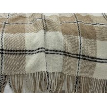 Плед Євро 200x220 Vladi Вовняний Білий Бежевий Коричневий Ельф 03 Mason