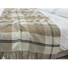 Плед Євро 200x220 Vladi Вовняний Білий Бежевий Коричневий Ельф 03 Mason