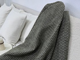 Плед Полуторный 140x200 Vladi Шерстяной Онтарио