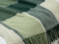 Плед Двуспальный 170x210 Vladi Шерстяной Салатовый Темно зеленый Эльф 01 Liam