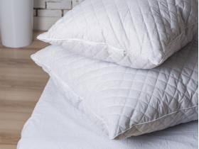 Подушка 40x60 Ecotton Холофайбер Ranforce Серый 10-0090