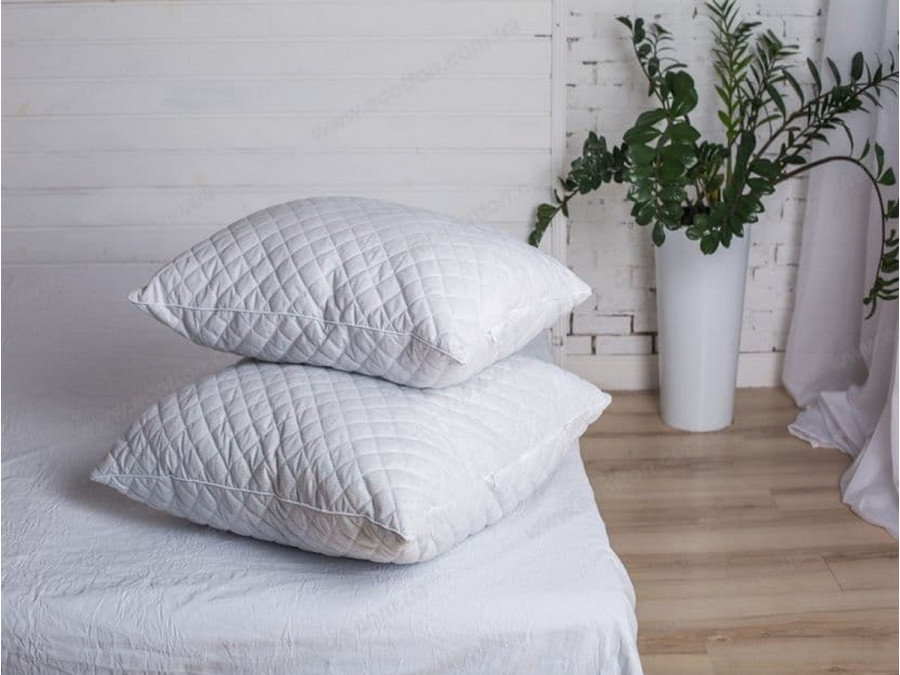 Подушка 40x60 Ecotton Холофайбер Ranforce Сірий 10-0090