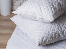 Подушка 40x60 Ecotton Холофайбер Ranforce Серый 10-0090