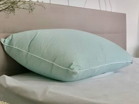Подушка 50x70 100% Пух Тік Блакитний 40-0794