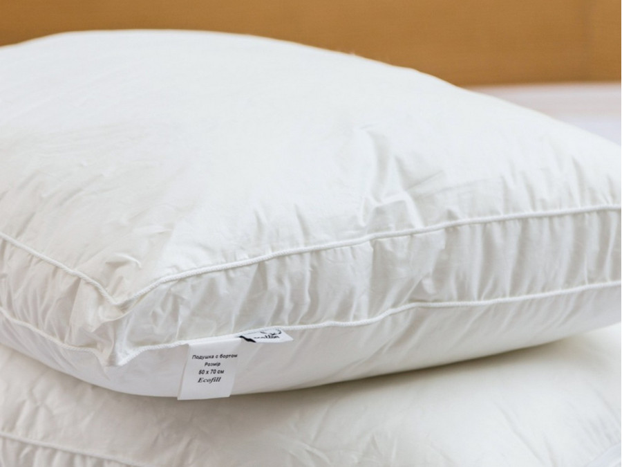 Подушка 50x70 Ecotton Тік Білий з бортом