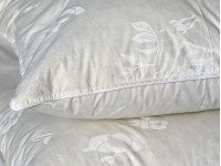 Подушка 50x70 100% Пух Тик Бежевый Роза