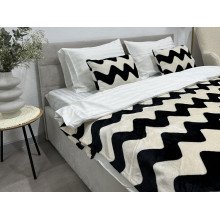 Bedspread 150x220 Black and white Zigzag FL-3417
