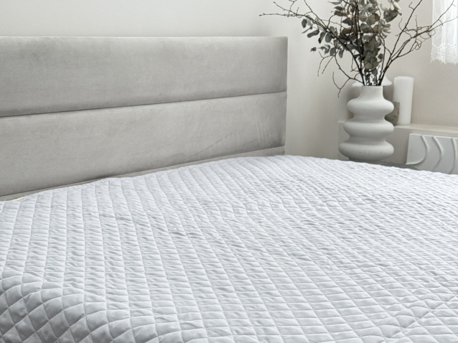Покрывало 220x240 Ecotton Полисатин Light Grey