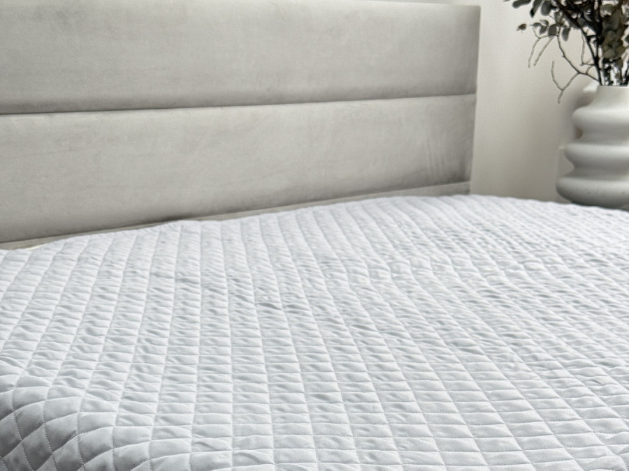 Покривало 200x220 Ecotton Полісатин Light Grey