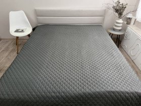 Покривало 140x205 Ecotton Полісатин Сірий